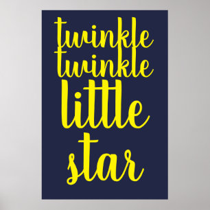affiche de nurserie pour enfants petite étoile sci