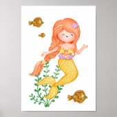 Affiche de nurserie sirène Décoration de chambre d (Devant)