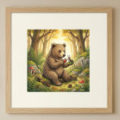 Affiche de nursery Animaux de la forêt des ours