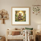 Affiche de nursery Animaux de la forêt des ours