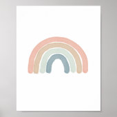 Affiche de nursery arc-en-ciel à l'aquarelle paste (Devant)