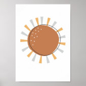 Affiche de nursery Boho Sun pour chambre d'enfants (Devant)
