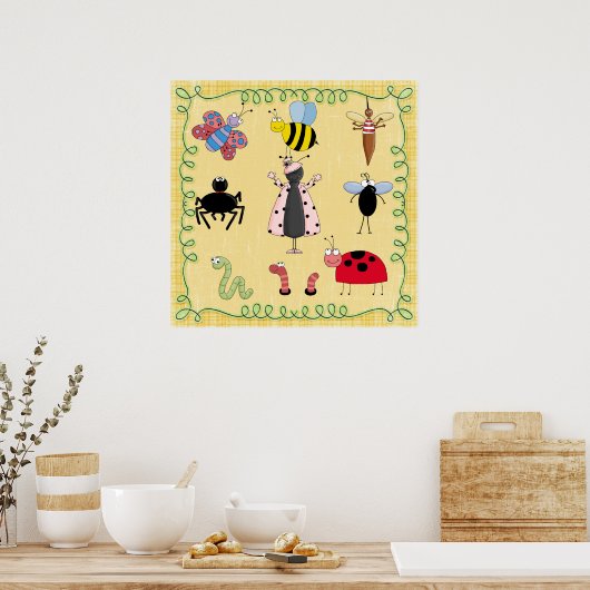 Affiche de nursery Bugs (Cuisine)