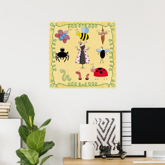 Affiche de nursery Bugs (Bureau à domicile)