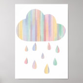 Affiche de nursery Cloud Pastel Enfants Chambre Im (Devant)