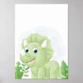 Affiche de nursery de dinosaures Impression de cha (Devant)
