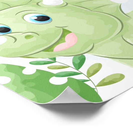 Affiche de nursery de dinosaures Impression de din (Coin)