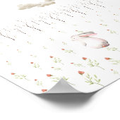 Affiche de nursery Lapin dans un champ de fleurs (Coin)