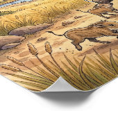 Affiche de nursery Mama Warthog et Piglets (Coin)