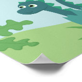 Affiche de nursery mignon bébé garçon dinosaure da (Coin)