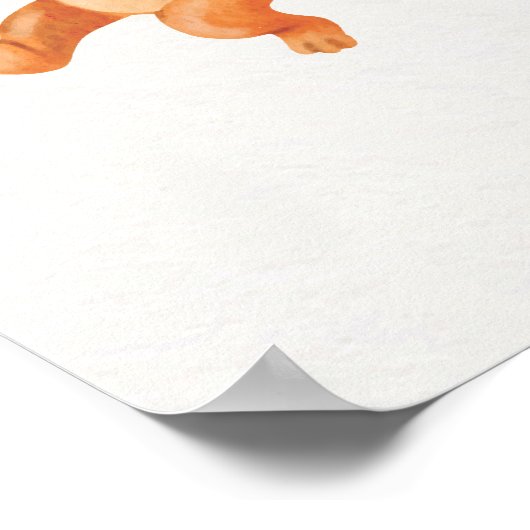 Affiche de nursery singe mignon décoration de cham (Coin)