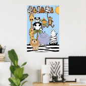 Affiche de nursery sur les animaux de safari (Bureau à domicile)