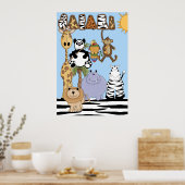 Affiche de nursery sur les animaux de safari (Cuisine)
