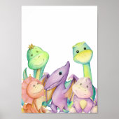 Affiche de nursery sur les dinosaures Impression p (Devant)