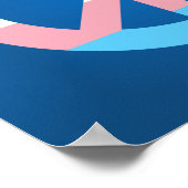 Affiche de paix du drapeau transgenre (Coin)