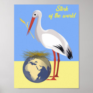 Affiche de paix "jaune bleu" ukrainienne