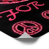 affiche de paix rouge pour tous (Coin)