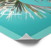 affiche de palmier tropical avec texte (Coin)