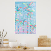 Affiche de Palmiers en Couleur (Cuisine)