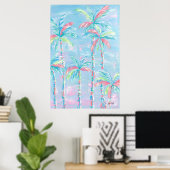 Affiche de Palmiers en Couleur (Bureau à domicile)
