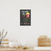 Affiche de pancarte de bar à popcorn (Cuisine)