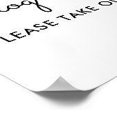 Affiche de pancarte de mariage noir et blanc de pr (Coin)