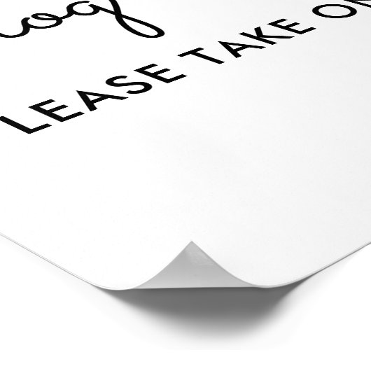 Affiche de pancarte de mariage noir et blanc de pr (Coin)