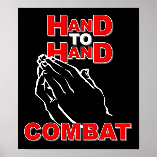Affiche de pancarte de prière de combat corps à co (Devant)
