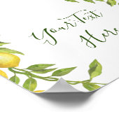 Affiche de pancarte de verdure de fleurs de citron (Coin)