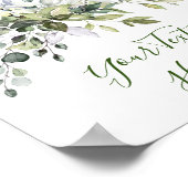 Affiche de pancarte de verdure d'eucalyptus à l'aq (Coin)