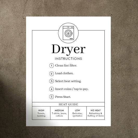 Affiche de pancarte d'instructions minimaliste pou