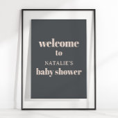 Affiche de pancarte pour Baby Shower avec typograp