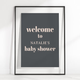 Affiche de pancarte pour Baby Shower avec typograp