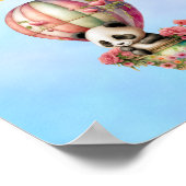 affiche de panda en montgolfière inspirante (Coin)