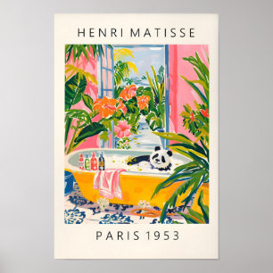 Affiche de Panda Mignon, Art de Matisse pour les M