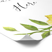 Affiche de panneau aquarelle de verdure de fleurs (Coin)