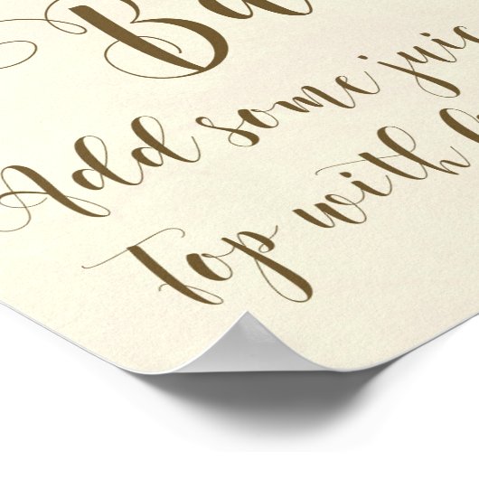 Affiche de panneau de bar à sangria (Coin)