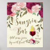 Affiche de panneau de bar à sangria (Devant)