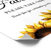 Affiche de panneau de faveur de tournesol blanc ja (Coin)