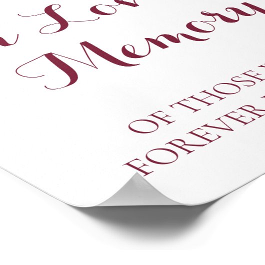 Affiche de panneau de fleur d'automne en souvenir  (Coin)