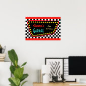 Affiche de panneau de garage rétro personnalisé (Bureau à domicile)