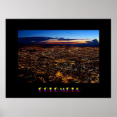 Affiche de panorama nocturne de Bogotá (Devant)