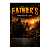 Affiche de papa chasseur personnalisée