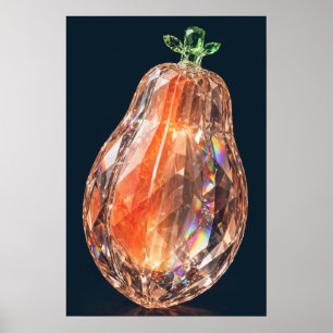 Affiche de papaye en cristal — Récolte de cristal