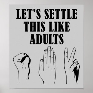 Affiche de papier de ciseaux de roche