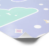 Affiche de papier peint nuage pastel doux (Coin)