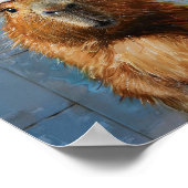 Affiche de papier toilette de capybara drôle (Coin)