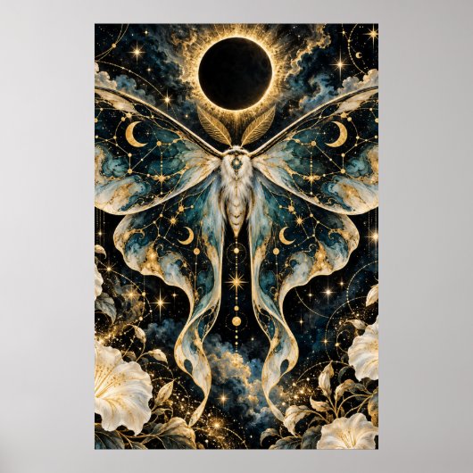 Affiche de papillon de l'éclipse céleste (Devant)