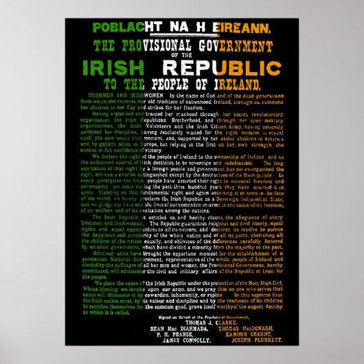 Affiche de Pâques 1916 Irlande (Devant)