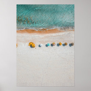 Affiche de parapluie de plage de sable